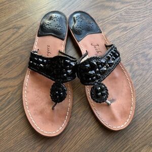 Jack Rogers Sandals black bohemian boho cottagecore size 10